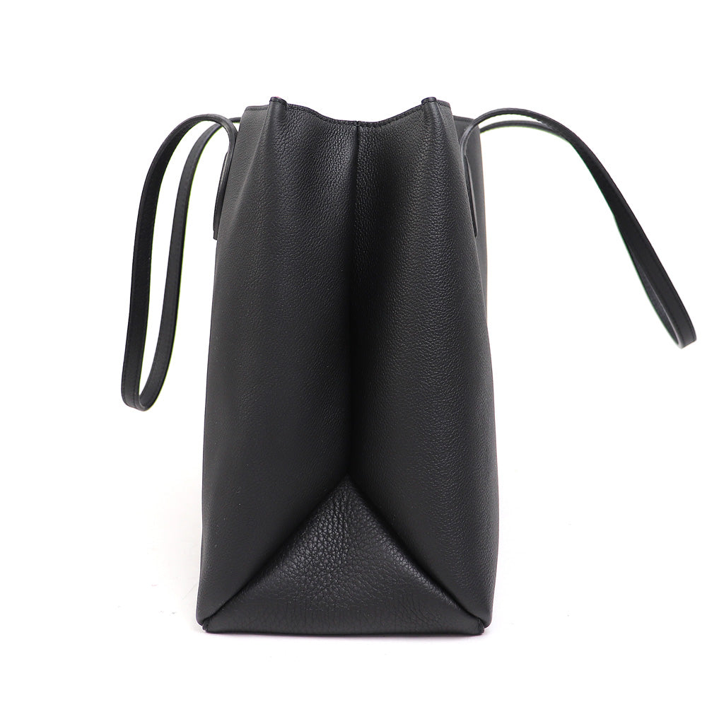 Louis Vuitton Lock Me Shopper Tote Bag Noir Grain Calfskin Leather