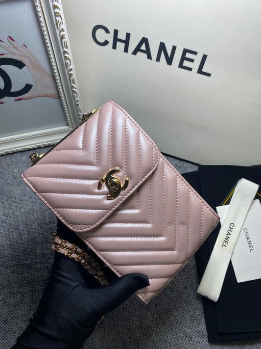 CHL -  Chevron Trendy CHL -  Phone Light Purple Bag For Women 18cm/7in