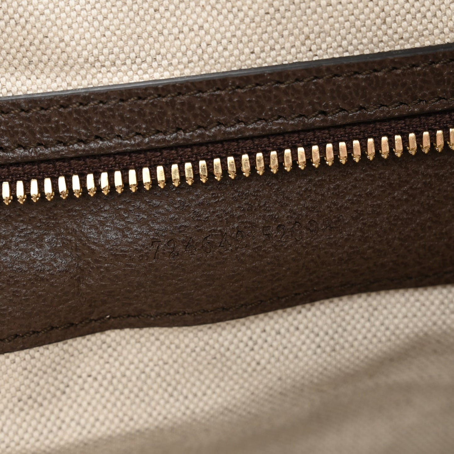 Amelia Monogram Jumbo GG Textured Dollar Calfskin Web Medium Duffle Bag Camel Ebony