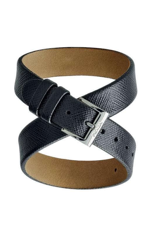 Prada x Centurion Black Leather Belt Bracelet