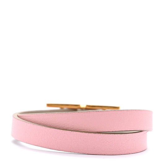 Amelia Swift Behapi Double Tour Bracelet T2 Rose Sakura Gris Perle