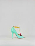 GUCCI Molina Lips Turquoise Size EU 36 Pumps