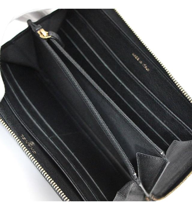 Chanel Matelasse Round Zipper Long Wallet Patent Black