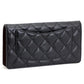 Chanel Matelasse Folio Long Wallet Lambskin Black