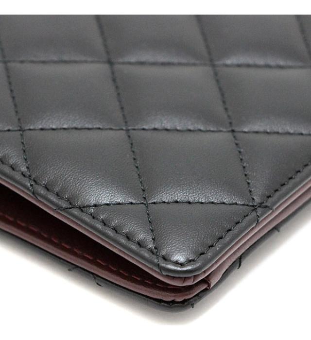Chanel Matelasse Folio Long Wallet Lambskin Black