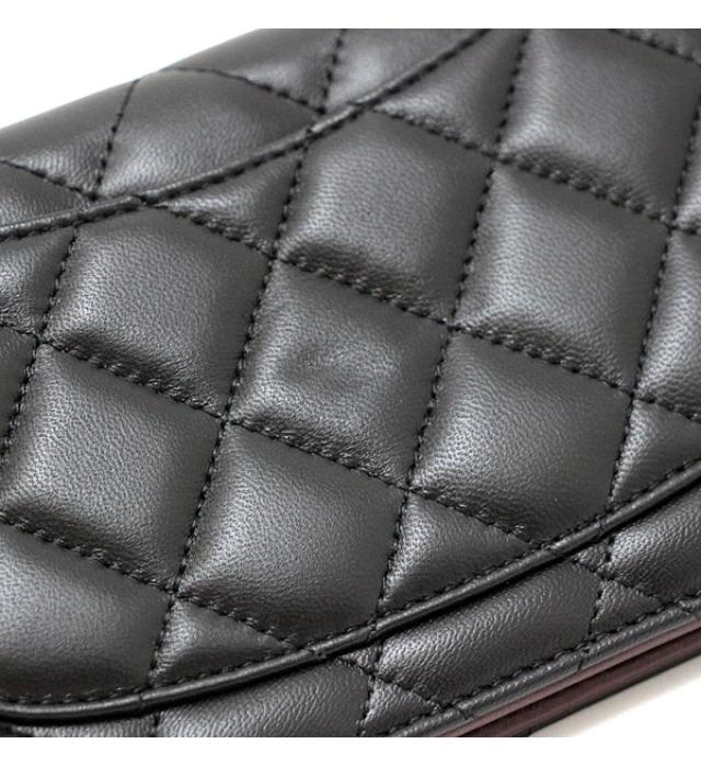 Chanel Matelasse Folio Long Wallet Lambskin Black