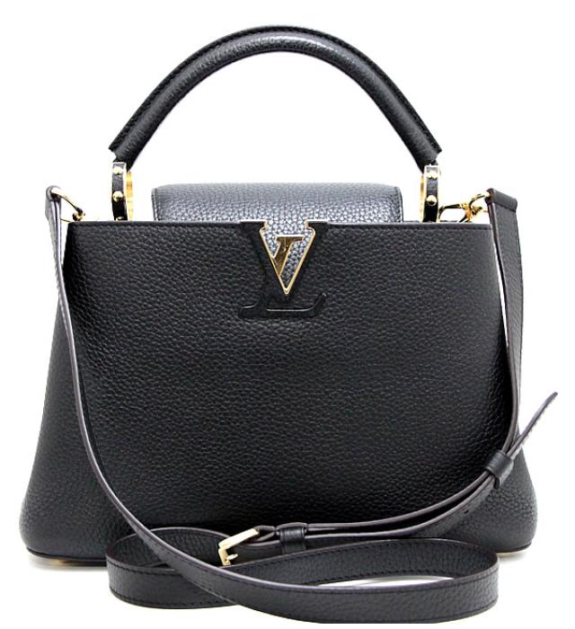 Louis Vuitton Capucine BB 2way Shoulder Bag Leather Black