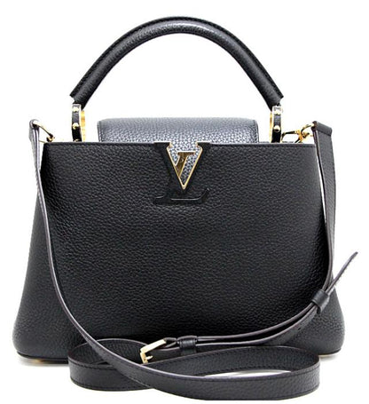 Louis Vuitton Capucine BB 2way Shoulder Bag Leather Black