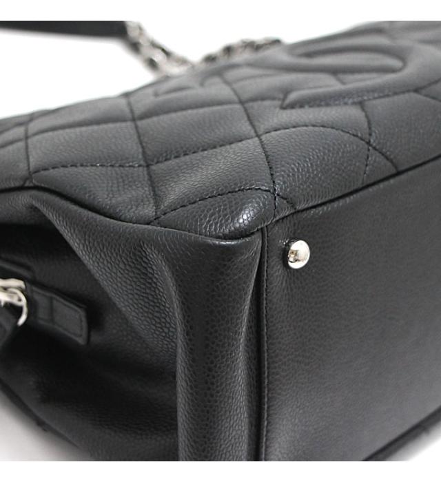 Chanel Matelasse Chain Shoulder Bag Caviar Skin Black