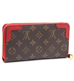 Louis Vuitton Zippy Wallet Retiro Monogram Brown Red