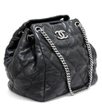 Chanel Chain Shoulder Bag Black Lambskin S Metal Fittings