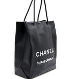 Chanel Essential Tote Bag Lambskin Black Leather