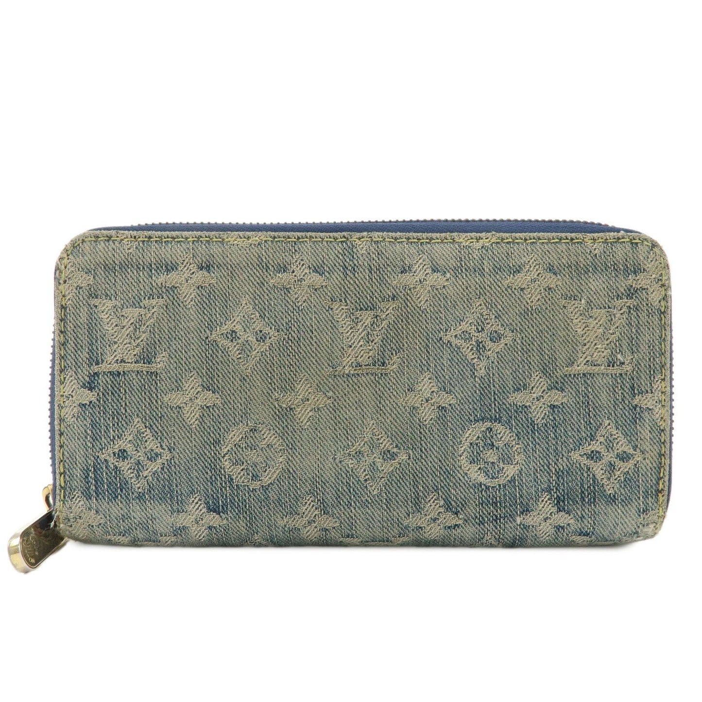 Louis Vuitton Monogram Denim Zippy Long Wallet Blue M95341