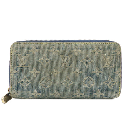 Louis Vuitton Monogram Denim Zippy Long Wallet Blue M95341
