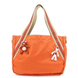 PRADA Logo Nylon Ostrich Leather Canvas Tote Bag Bear B2980A  d