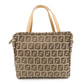 FENDI Zucchino Canvas Leather Mini Hand Bag Beige 8BN0000