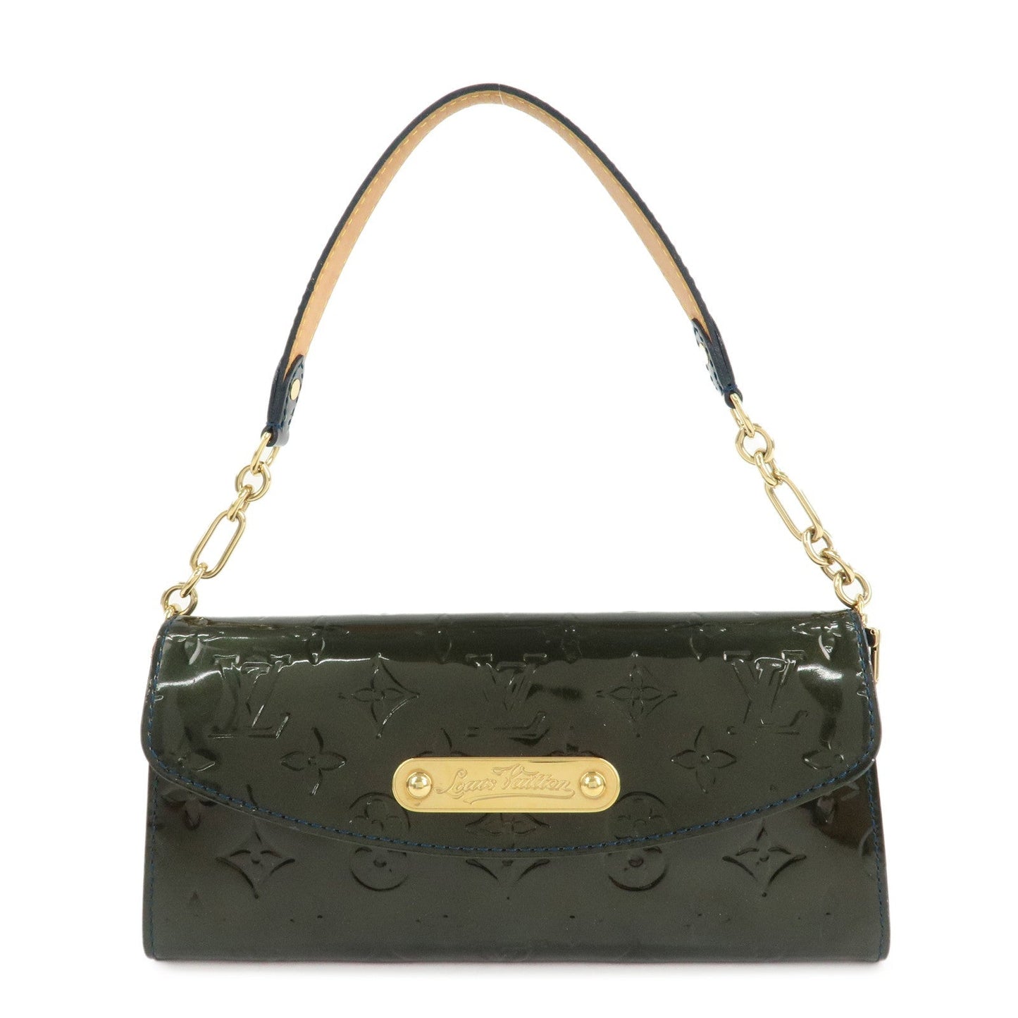 Louis Vuitton Monogram Vernis Sunset Bluebird Shoulder Bag M93680