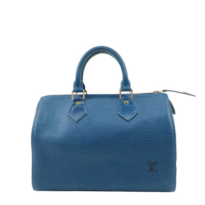 Louis Vuitton Epi Speedy 25 Hand Bag Boston Bag Blue M43015