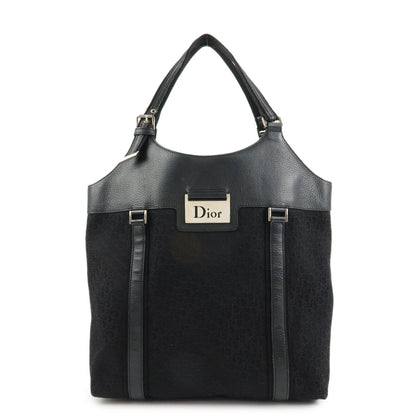 Christian Dior Street Chic Trotter Canvas Leather Tote Bag  d