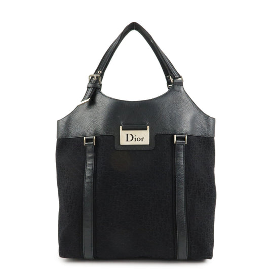 Christian Dior Street Chic Trotter Canvas Leather Tote Bag  d