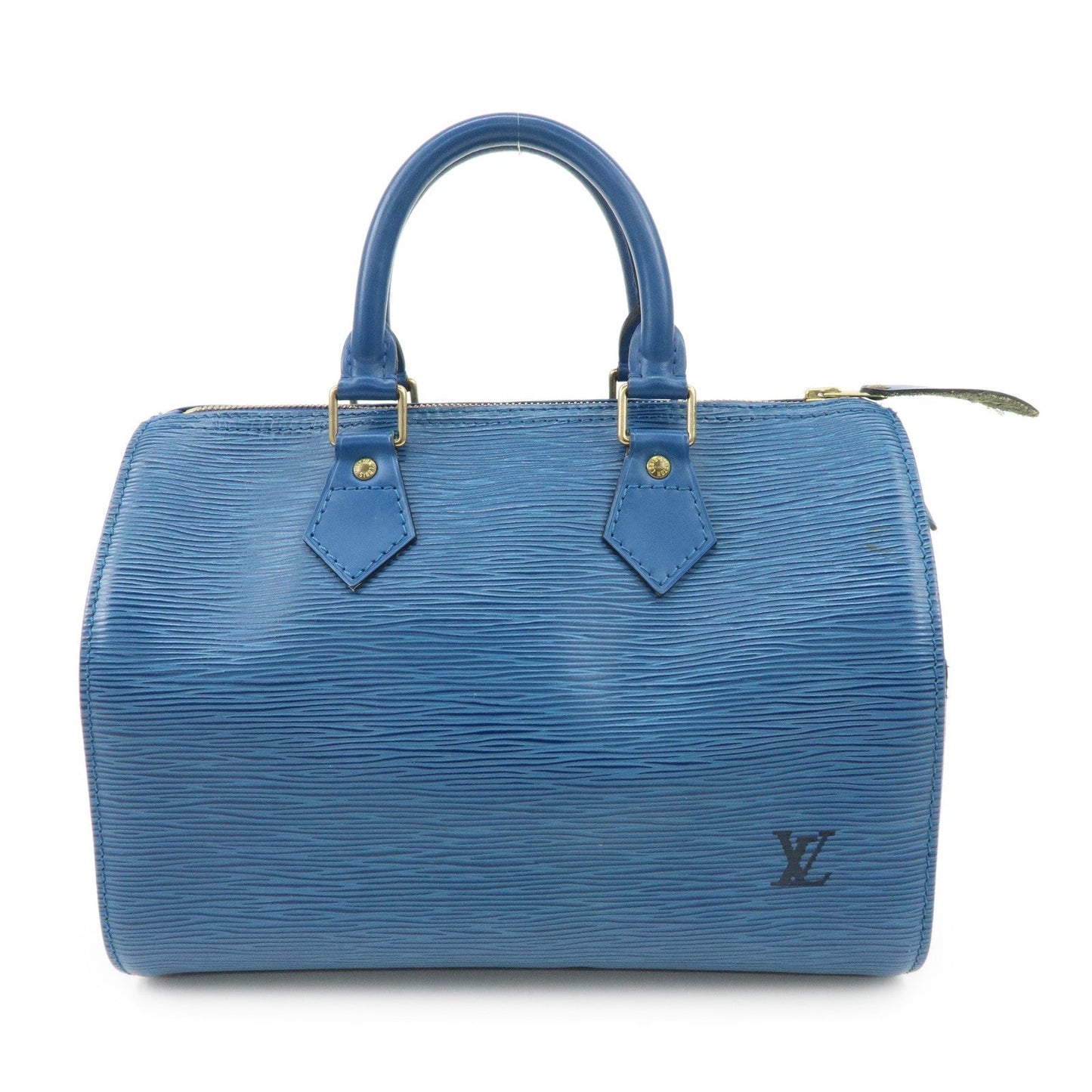 Louis Vuitton Epi Speedy 25 Hand Boston Bag Blue M43015