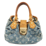 Louis Vuitton Monogram Denim Pleaty Hand Bag Blue M95020