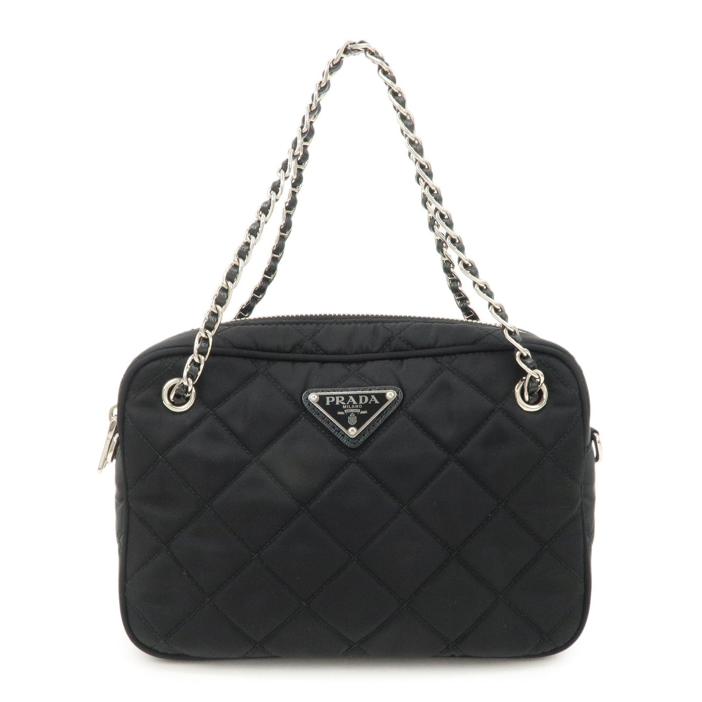 PRADA Tessuto Nylon Saffiano Quilting Chain Bag Hand Bag 1BH910  d