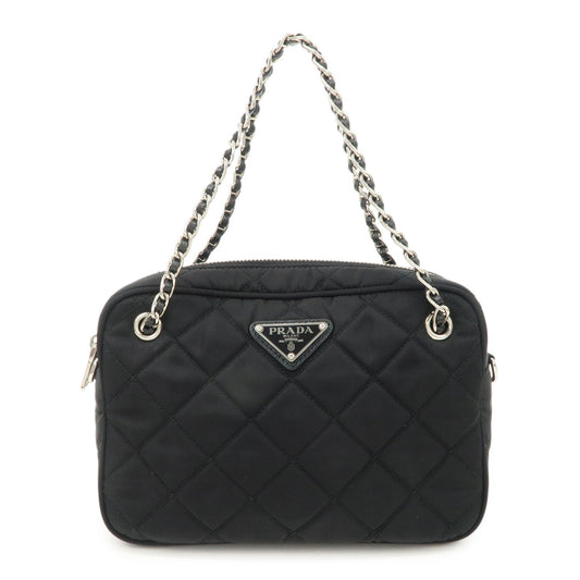 PRADA Tessuto Nylon Saffiano Quilting Chain Bag Hand Bag 1BH910  d