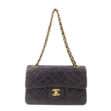 CHANEL Matelasse Lamb Skin 23 Double Flap Shoulder Bag A01113