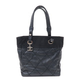 CHANEL Paris Biarritz Coated Canvas Leather Tote Bag PM A34208