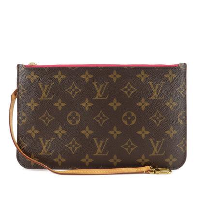 Louis Vuitton Monogram Pouch for Neverfull MM Tote Bag Fuchsia