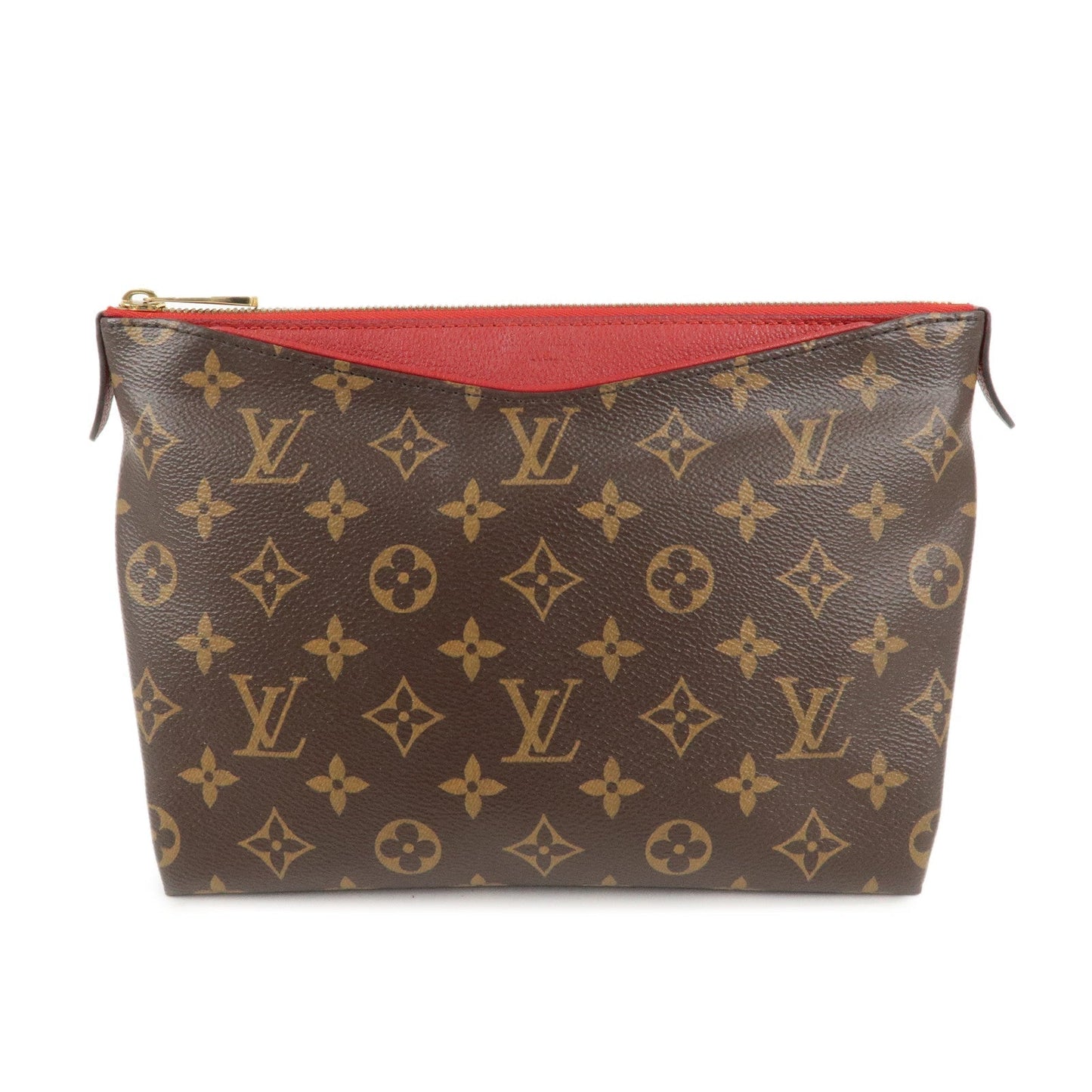 Louis Vuitton Monogram Pallas Beauty Case Brown Red M64123
