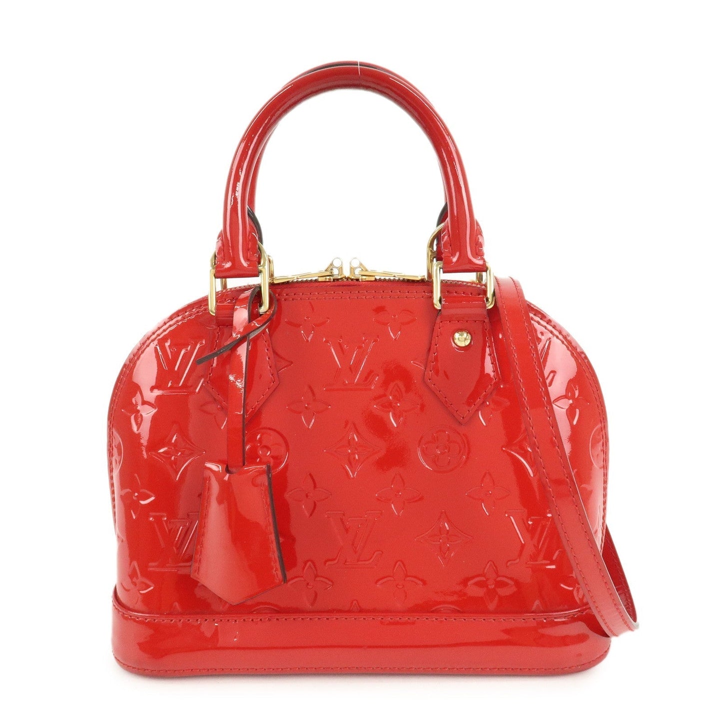 Louis Vuitton Monogram Vernis Alma BB Cerise Shoulder Bag M90174
