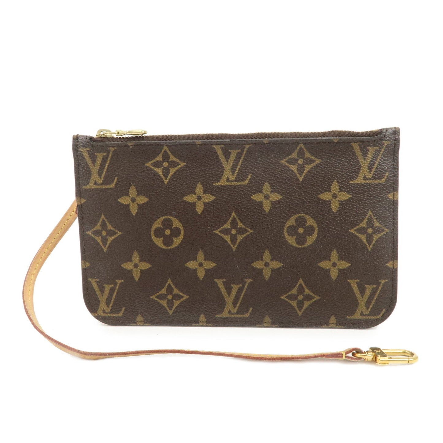 Louis Vuitton Monogram Pouch For Neverfull PM Brown Fuchsia