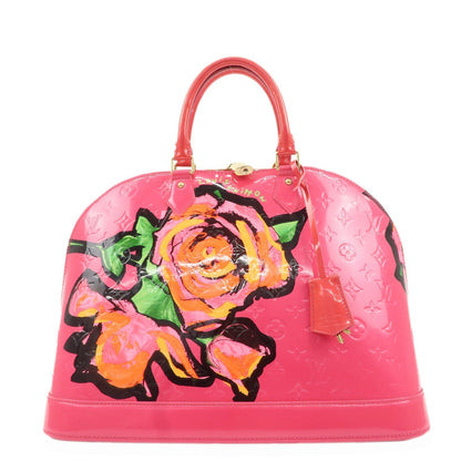 Louis Vuitton Monogram Vernis Alma MM Rose Hand Bag M93686