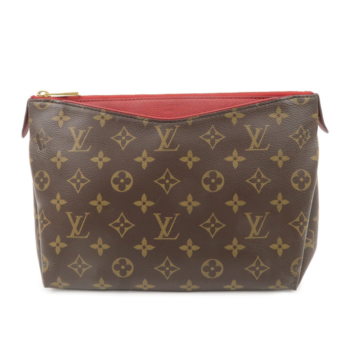 Louis Vuitton Monogram Pallas Beauty Case Brown Red M64123