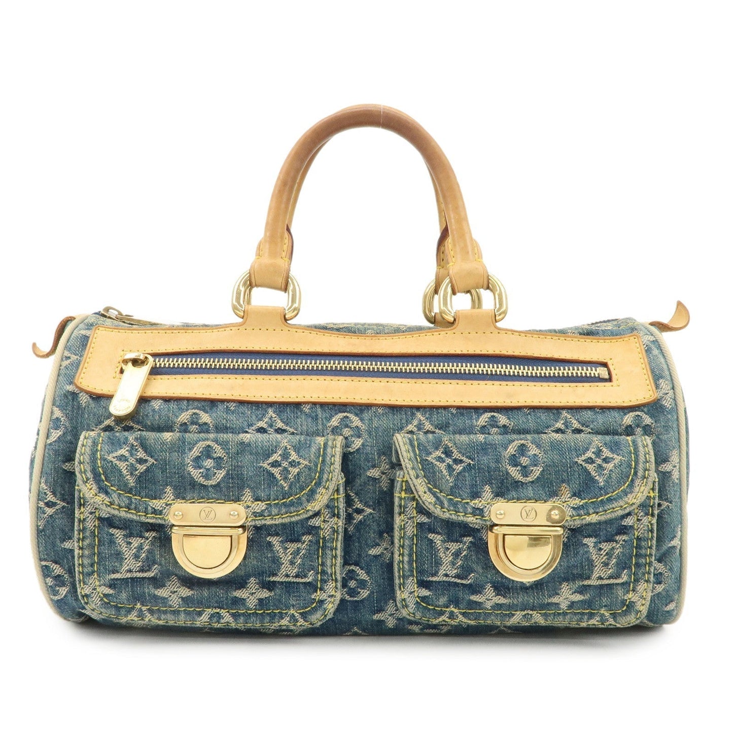 Louis Vuitton Monogram Denim Neo Speedy Boston Bag Blue M95019