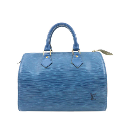 Louis Vuitton Epi Speedy 30 Hand Bag Boston Bag Blue M43005