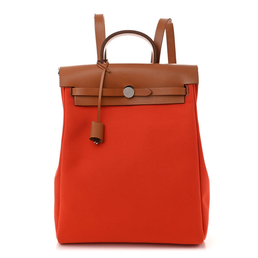 Amelia Military Toile Vache Hunter Herbag a Dos Zip Retourne Backpack Orange Mecano Fauve