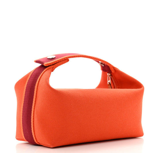 Amelia Canvas Small Bride-A-Brac Pouch Orange Burgundy