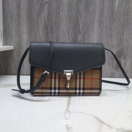 B-Berry - BB  Small Vintage Check And Crossbody Bag Grey For Women, Women’s Bags 9in/24cm