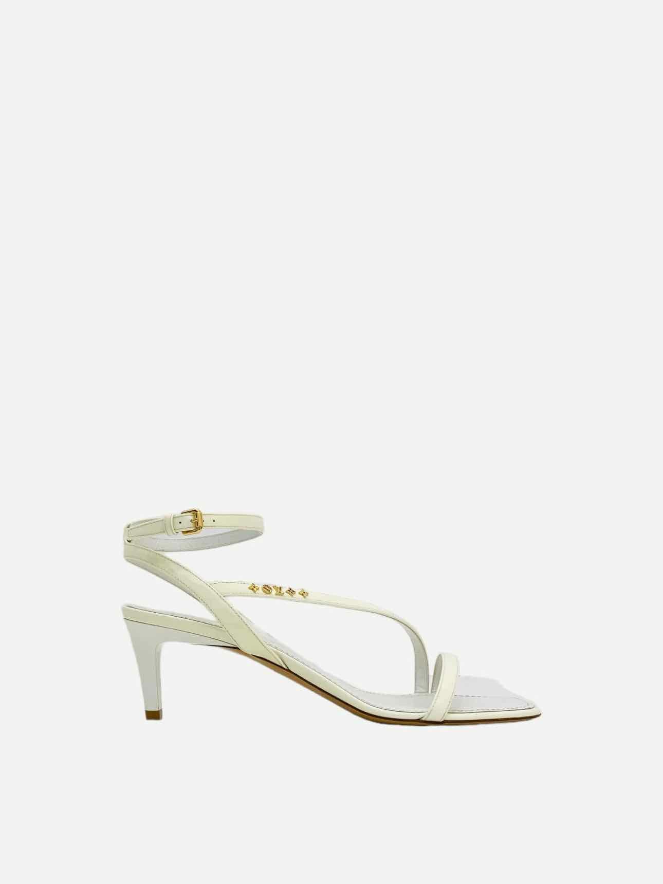 LOUIS VUITTON Signature White Size EU 38 Heeled Sandals