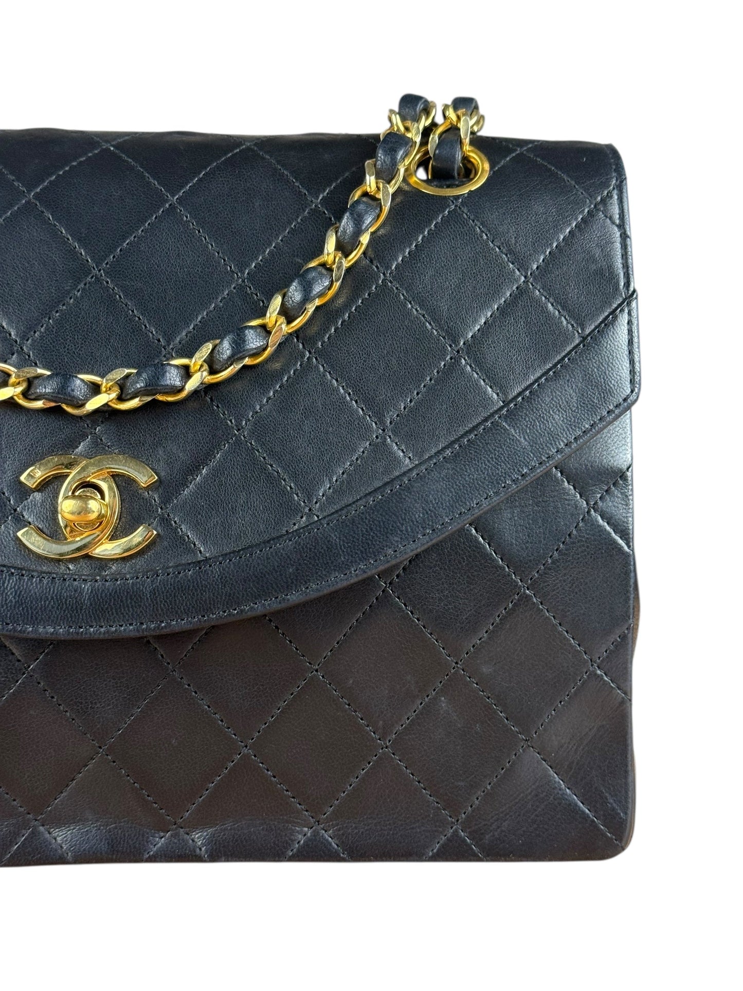 Chanel   Black Quilted Diana Shoulder Bag 1986-1988
