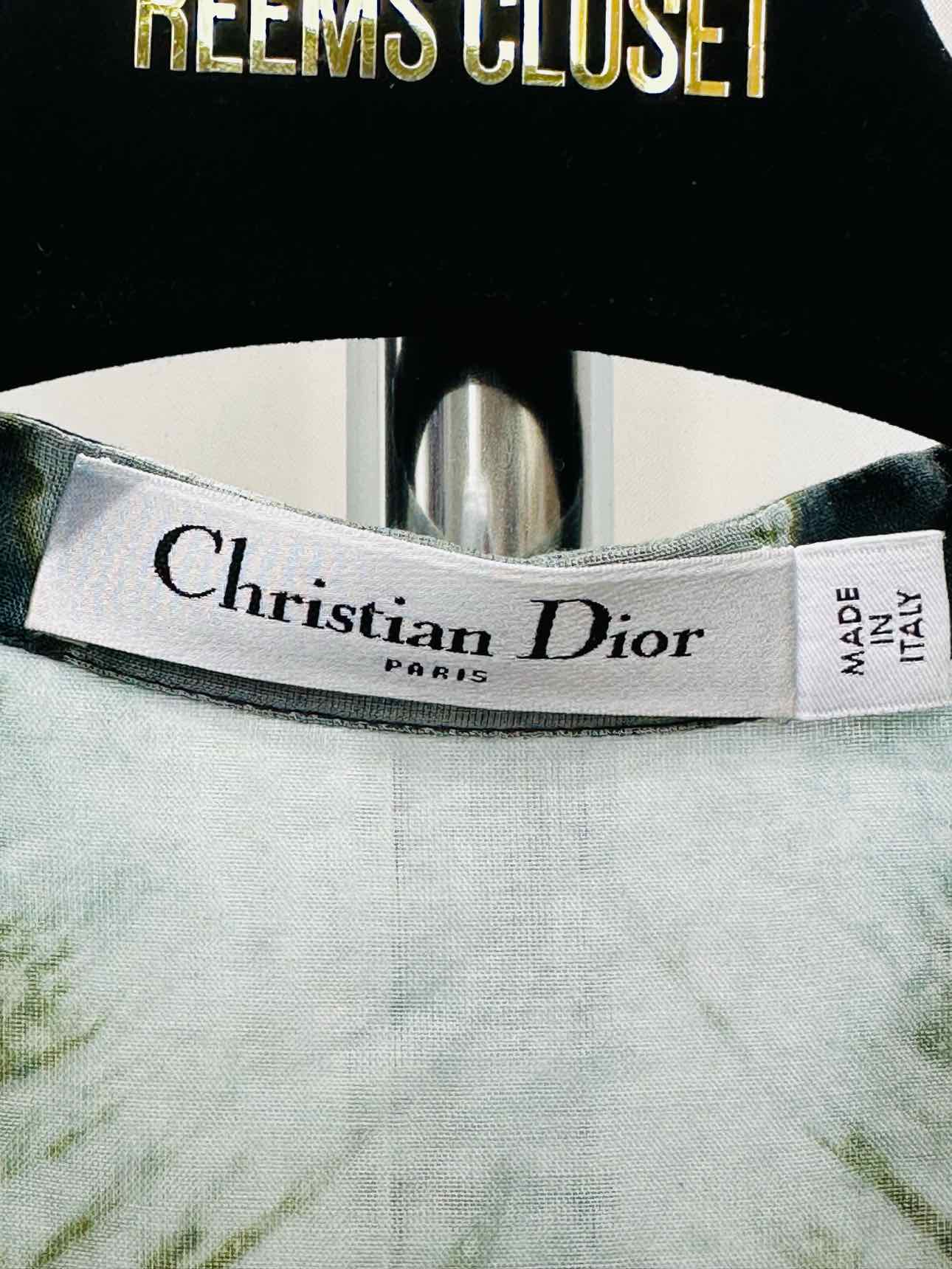 CHRISTIAN DIOR Tunic Grey & Green Size US 4 Shirt