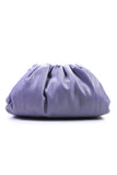 Bottega Veneta Womens The Pouch Hinged Leather Clutch Handbag Light Purple