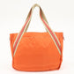 PRADA Logo Nylon Ostrich Leather Canvas Tote Bag Bear B2980A  d