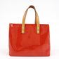 Louis Vuitton Monogram Vernis Lead PM Hand Bag Rouge M91088
