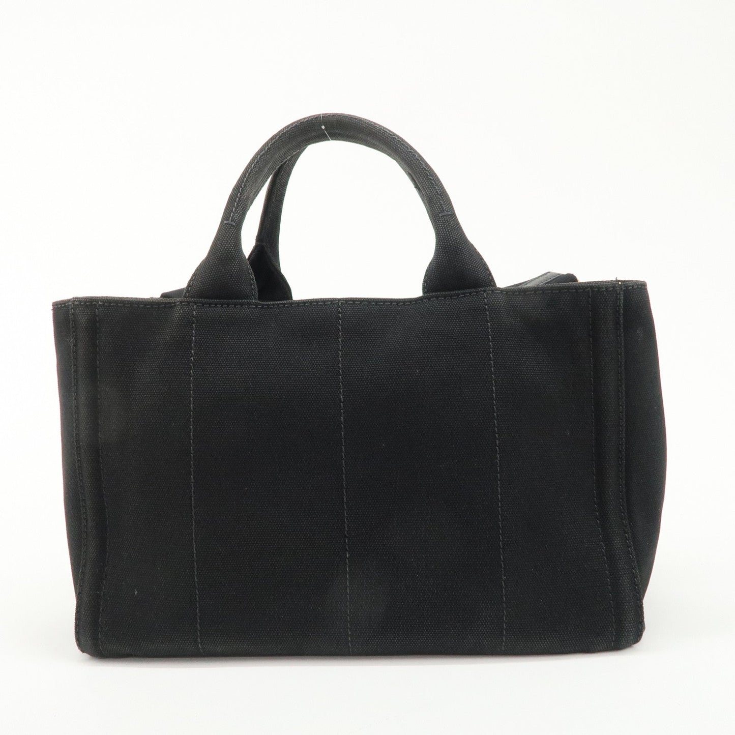 PRADA Mini Canapa Bijou Studs Canvas 2Way Bag Black B24390  d