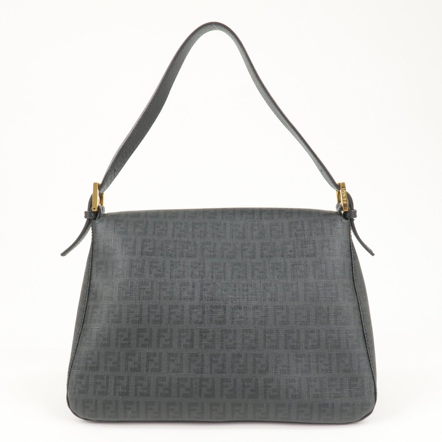 FENDI Zucchino Mamma Baguette Canvas Leather Shoulder Bag 8BR001