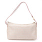 FENDI Zucchino Canvas Leather Shoulder Bag Silver Pink 8BR444